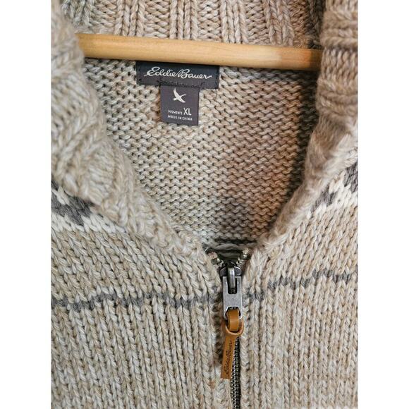 Women's Eddie Bauer Zip Up Cardigan Size XL - Picture 8 of 9